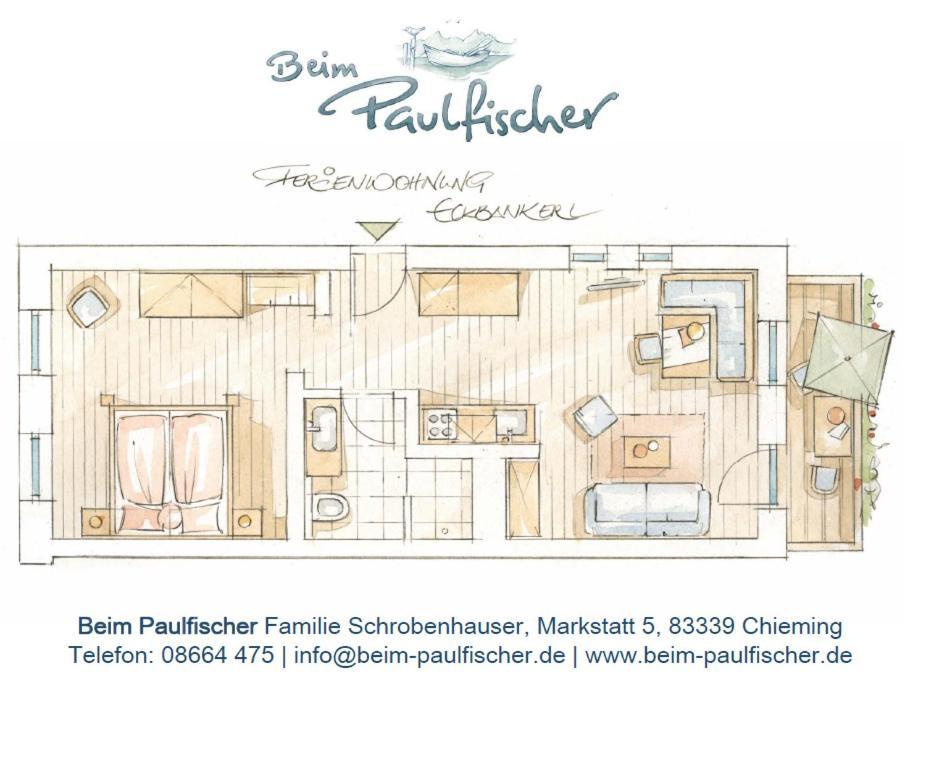 Beim Paulfischer - Eckbankerl Chieming Exterior foto